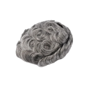 Tupé i vlasový systém Vlnité vlasy a hustota 130 % Rozměr 20,3 x 25,4 cm Injektovaná kůže 0,12–0,14 mm Šedivý tón Vlasová náhrada 1
