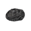 Tupé pro muže vlasová náhrada 0,12–0,14 mm Tenká kožní báze 15,2 x 22,9 cm Rovné pravé lidské vlasy Hustota 130 % Barva černá s 30 % šedé 1