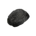 Tupé pro muže vlnitá vlasová náhrada 0,12–0,14 mm Tenká kožní báze 17,8 x 22,9 cm Pravé lidské vlasy Hustota 130 % Barva černá s 20 % šedé 1