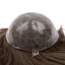 Tupé se zvlněnými vlasy pro muže Tenká kožní báze 0,12–0,14 mm Velikost 20,3 x 25,4 cm Pravé lidské vlasy hustota 120 % Světle hnědá 2