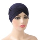 Turban féminin avec design croisé en lycra, couvre-chef élastique pour un usage quotidien et des occasions sociales 8