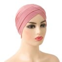 Turban féminin avec design croisé en lycra, couvre-chef élastique pour un usage quotidien et des occasions sociales 6