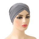 Turban feminin cu design încrucișat din lycra, acoperire elastică pentru cap pentru utilizare zilnică, ocazii sociale 2