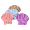 Turban na vlasy s mašľou savý ručník 24 x 16 x 28 cm z mikrovlákna zábal hlavy pre sušenie dlhých a kučeravých vlasov doma aj na cestách 6