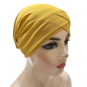 Turbante da donna con design incrociato in lycra copricapo elastico per uso quotidiano e occasioni sociali 17