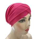 Turbante da donna con design incrociato in lycra copricapo elastico per uso quotidiano e occasioni sociali 14