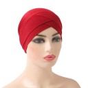 Turbante da donna con design incrociato in lycra copricapo elastico per uso quotidiano e occasioni sociali 12