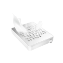 Turbinenloser bürstenloser Nagelsauger 20W Weiß Starke Saugkraft Einstellbare Geschwindigkeit Abnehmbarer Filter Professionelle Maniküre EU-Stecker 2