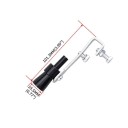 Turbo σφυρίχτρα εξάτμισης S 101,3 × 19,5 mm Καθολικός προσομοιωτής ήχου turbo αλουμινένιο σωλήνα σφυρίχτρας tuning διακοσμητικό αξεσουάρ αυτοκινήτου μαύρο 2