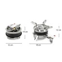 Turista gázfőző 8800 W 15 x 13,5 x 12 cm Gyújtó Hlinínium ötvözet Rozsdamentes acél Réz PVC cső Kempingfőző 3