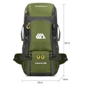 Turistický batoh 50 l 30 x 15 x 62 cm Vodotěsný nylon Prodyšná záda a bederní pás Unisex Na trekking horolezectví cestování a lyžování 4