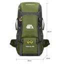Turistický batoh 50 l 30 x 15 x 62 cm Vodotěsný nylon Prodyšná záda a bederní pás Unisex Na trekking horolezectví cestování a lyžování 4