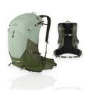 Turistický batoh s vestavěnou pláštěnkou 34 x 16 x 61 cm Odvětrávaná záda a bederní pás Lehký a voděodolný Unisex Na turistiku a kempink 1