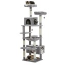 Turn pentru pisici și zgârietoare 184x53x43 cm Copac cu mai multe niveluri pentru pisici Hamac Zgârietoare din sisal Perne căptușite Apartamente și cuiburi 1
