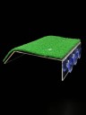 Turtle Platform 12 x 10 x 5.2 cm with Artificial Grass, Aquarium Decoration with Suction Cups, Climbing Ramp for Reptiles, Platform for Turtles and Amphibians 7