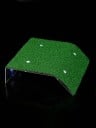 Turtle Platform 12 x 10 x 5.2 cm with Artificial Grass, Aquarium Decoration with Suction Cups, Climbing Ramp for Reptiles, Platform for Turtles 3
