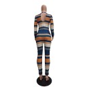 Tuta a righe da donna con maniche lunghe 3