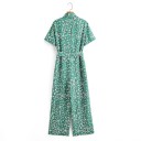 Tuta camicia da donna verde 1