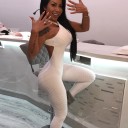 Tuta sportiva da donna con schiena scoperta A2004 1