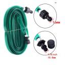 Tuyau d'arrosage à infiltration 15 m vert tuyau plat flexible avec raccord rapide et adaptateur pour l'arrosage des parterres et des pelouses 2