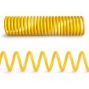 Tuyau de jardin spiralé pour eau 15 m avec pistolet haute pression Ensemble avec raccords rapides et adaptateurs pour robinet Jaune Pour le lavage 4