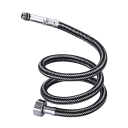 Tuyau de plomberie G1/2 en nylon tressé en acier inoxydable 60 cm, en silicone, résistant à la chaleur, noir, pour robinet, évier, lavabo 5