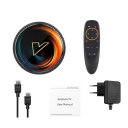TV Box Android 11 4K 60fps Lettore multimediale 2GB RAM 16GB ROM HDMI 2.0 WiFi 2.4G/5G Telecomando con giroscopio e controllo vocale 2
