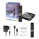 TV Box Android 14 8K UltraHD 4+64GB Multimediální přehrávač HDMI WiFi 2.4G/5G 100M Ethernet Bluetooth ovladač s hlasovým ovládáním 2