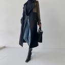 Tvåfärgad trenchcoat för kvinnor 3