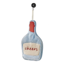 Tvålagers absorberande handduk 31 x 19 cm Snabbtorkande polyesterhandduk med ögla Motiv blå flaska för kök och badrum 1