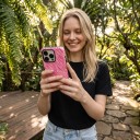 Tvåskiktsfodral för iPhone 17 Air Zebramönster Klarröd och puderrosa Stöttålig och repbeständig Yta mot fingeravtryck 6