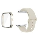 Tvrdenüveg, keretvédő és szíj készlet Apple Watch 41 mm Series 9/8/7 – 9H védőüveg a kijelzőhöz, matt óratok 11