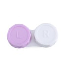 Twee-kleurig plastic compact contactlensdoosje met aanduiding L en R voor dagelijks gebruik en vervoer 5
