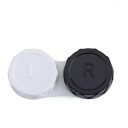 Twee-kleurig plastic compact contactlensdoosje met aanduiding L en R voor dagelijks gebruik en vervoer 1