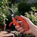 Twee-snij tuinbessen met gebogen mes 17 cm Mes van SK5 staal en antislip handvat Oranje Voor het snoeien van bomen en struiken 6