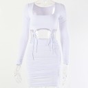 Tweedelige dames mini-jurk 6