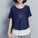 Tweekleurige blouse voor dames 8