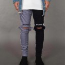 Tweekleurige broek voor heren 6