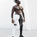 Tweekleurige broek voor heren 4