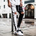Tweekleurige broek voor heren 2