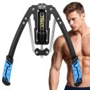 Twist Arm Exerciser for Chest and Arms with Rotating Resistance Adjustment 10–200 kg, Folding Metal Construction 42 cm, Blue, Home Workout 7