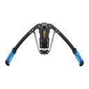 Twist arm exerciser na hrudník a paže s otočnou regulací odporu 10–200 kg, skládací kovová konstrukce 42 cm, modrá, domácí posilování 4