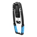 Twist arm exerciser na hrudník a paže s otočnou regulací odporu 10–200 kg, skládací kovová konstrukce 42 cm, modrá, domácí posilování 5
