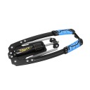 Twist arm exerciser na hrudník a paže s otočnou regulací odporu 10–200 kg, skládací kovová konstrukce 42 cm, modrá, domácí posilování 6