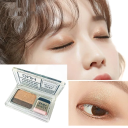 Two-Tone Eye Shadow with Brush Shimmering Colours Travel Size Waterproof 1