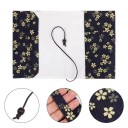 Tygfodral för A5-bok med mönster av gula blommor, skyddande omslag för böcker med bokmärke och snörning, tvättbart fodral för anteckningsbok eller kalender 4