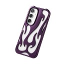 Tylny pokrowiec do Samsung Galaxy S26 Ultra z plastikowym wzorem 3D płomieni Etui na telefon z motywem ognia 18