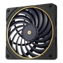 Tynd ventilator til computer kabinet 120 x 120 x 15 mm TL-B12015 EXTREM med 4-pin stik sort med gyldent kant til kompakte PC'er 7