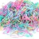 Tynde hårgummier 1000 stk. af elastisk plast Til fletninger, hestehaler og dekorative frisurer Genanvendelige Store pakker til lager 1