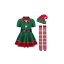 Tyttöjen asu jouluelf-designilla 1